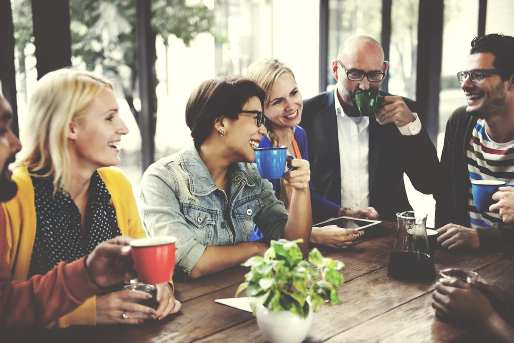 a group of people drinking beer
