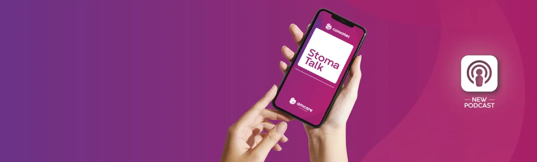 Stoma Talk podcast banner with title 
